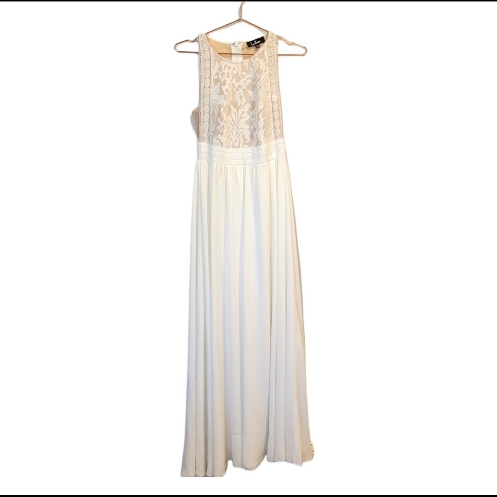 Lulu's Forever and Always White Maxi Dress Small - Picture 2 of 16